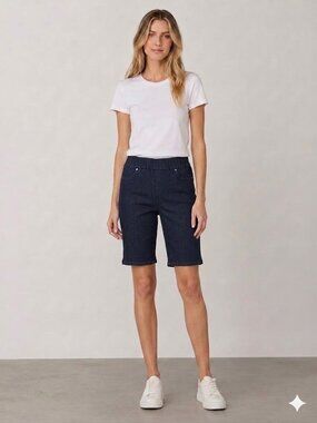 Chico's Pull on Jegging Denim Shorts 6